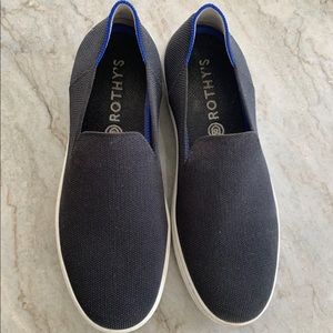 Rothy's Black and Blue Loafers